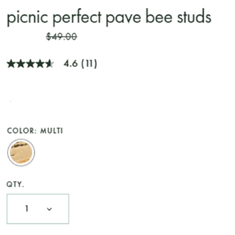 $39  *NEW* KATE SPADE picnic perfect pave bee - Picture 2 of 6